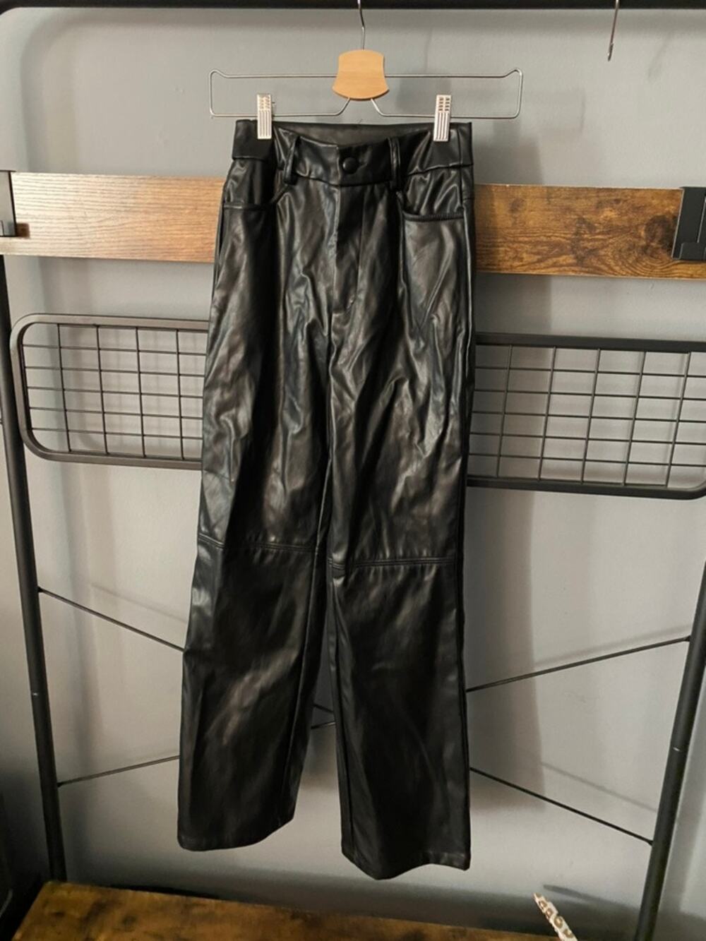 Shein High Waisted Faux Leather Pants | Size XXS Petite